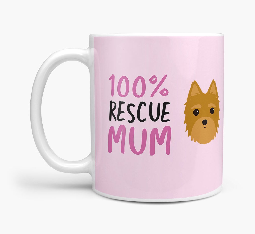 '100% Rescue Mum' - Personalised {breedFullName} Mug