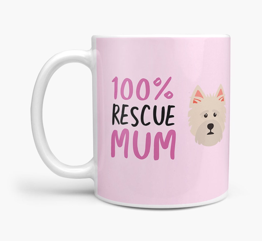 '100% Rescue Mum' - Personalised {breedFullName} Mug