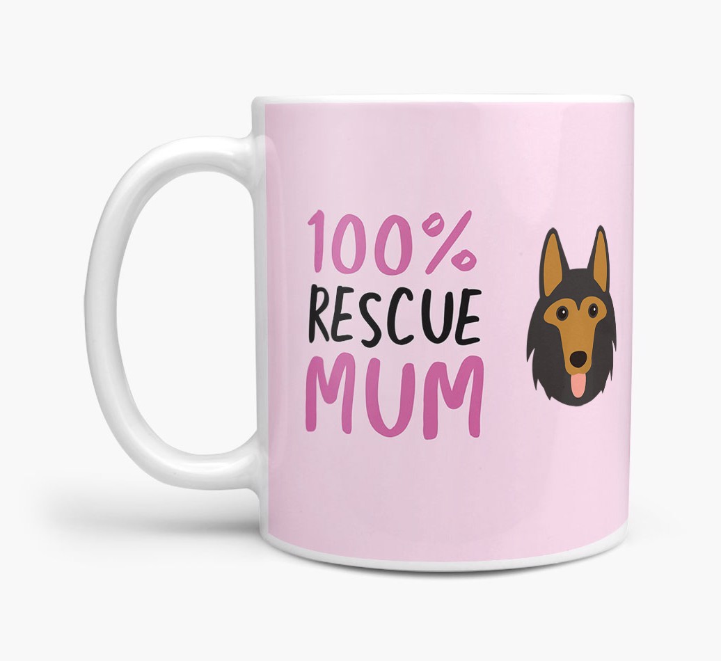 '100% Rescue Mum' - Personalised {breedFullName} Mug