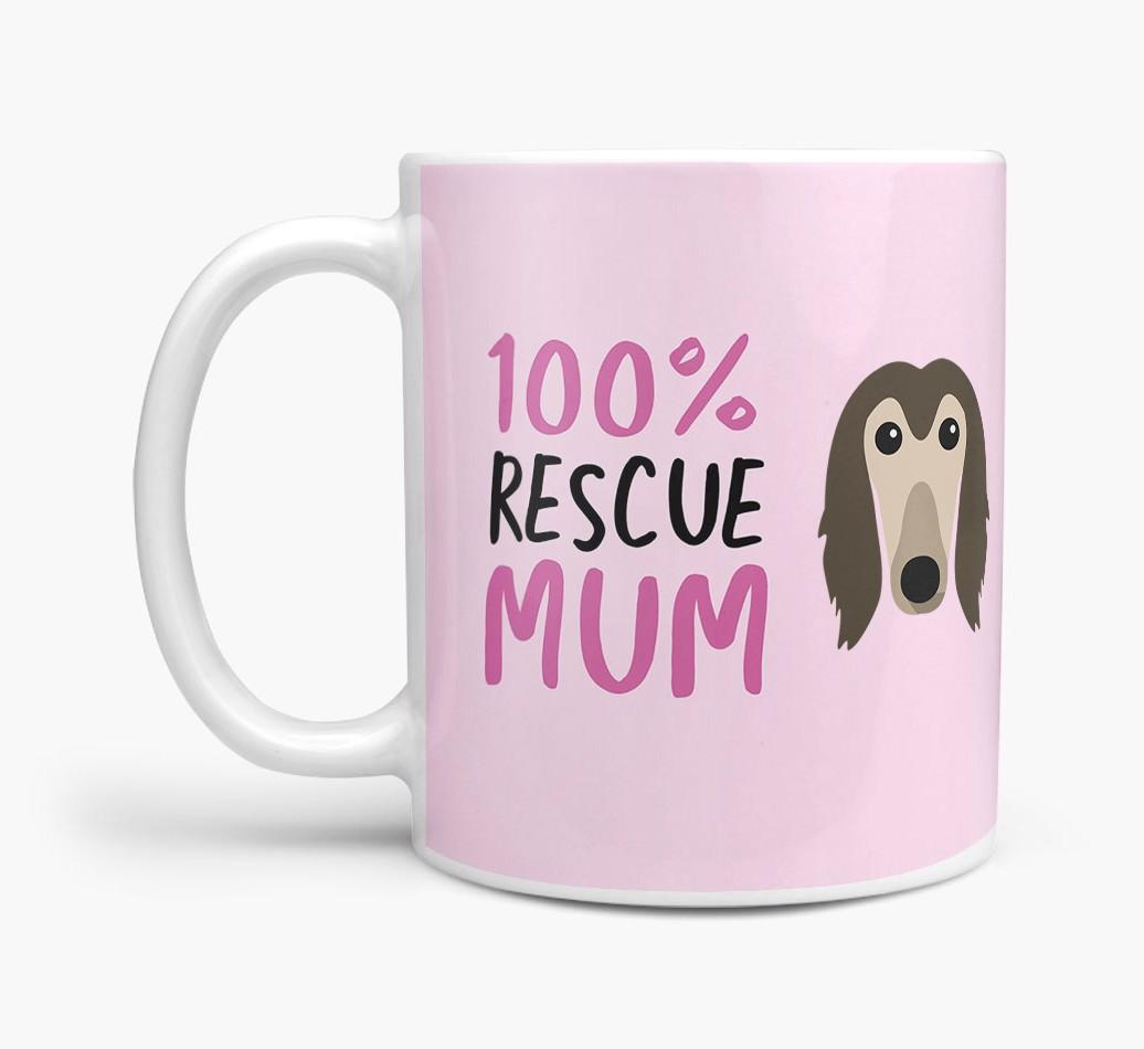 '100% Rescue Mum' - Personalised {breedFullName} Mug