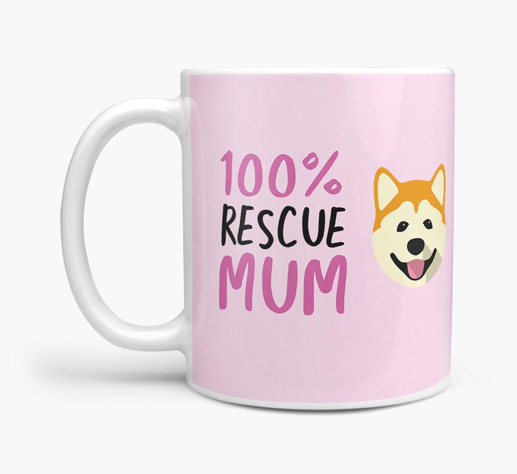 '100% Rescue Mum' - Personalised {breedFullName} Mug