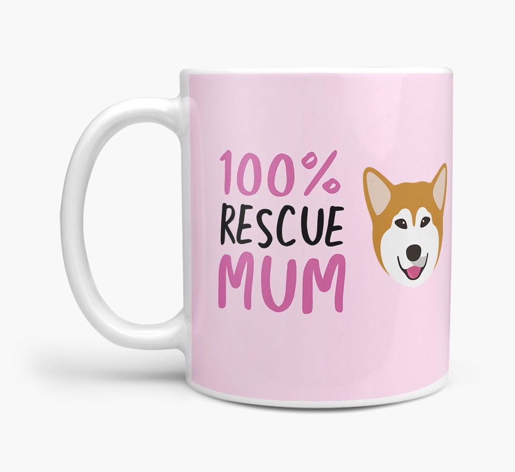 '100% Rescue Mum' - Personalised {breedFullName} Mug
