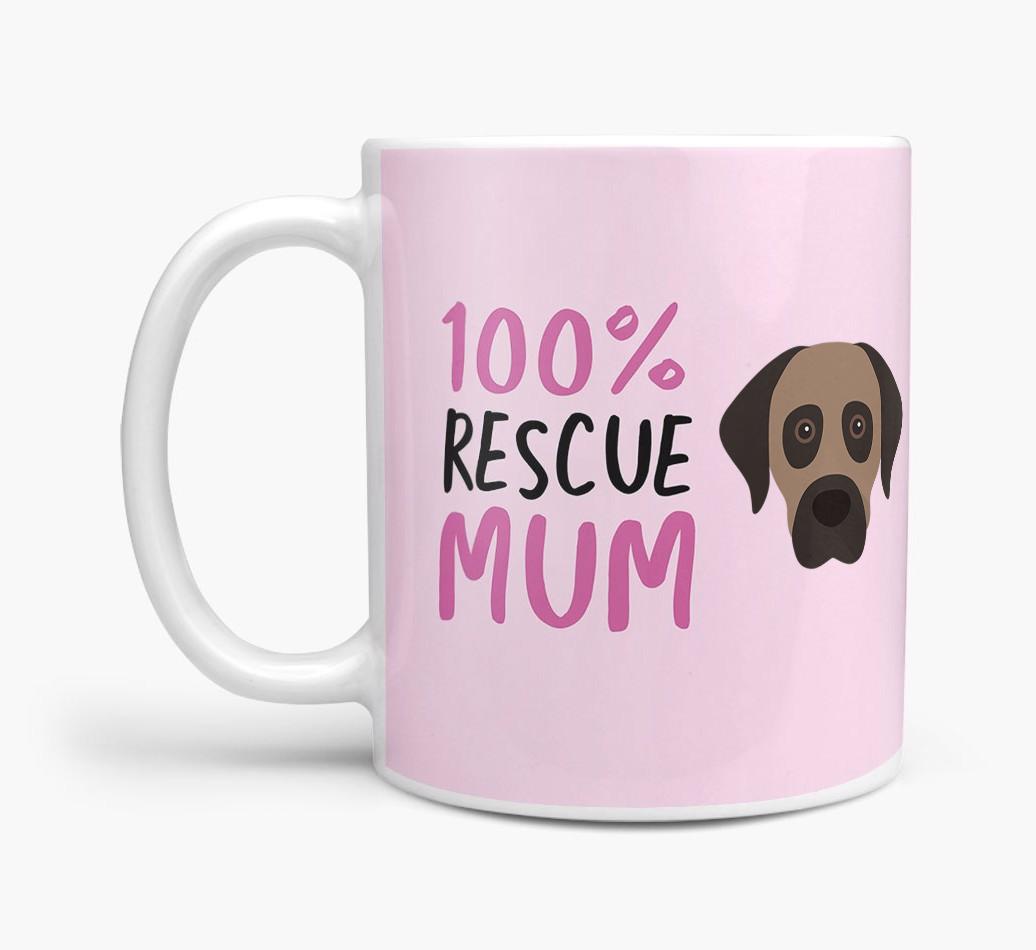 '100% Rescue Mum' - Personalised {breedFullName} Mug
