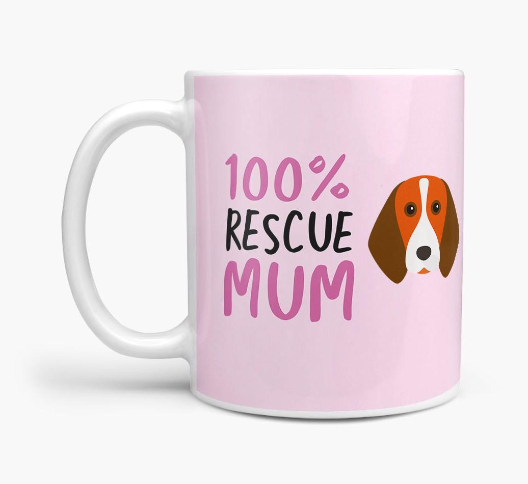 '100% Rescue Mum' - Personalised {breedFullName} Mug