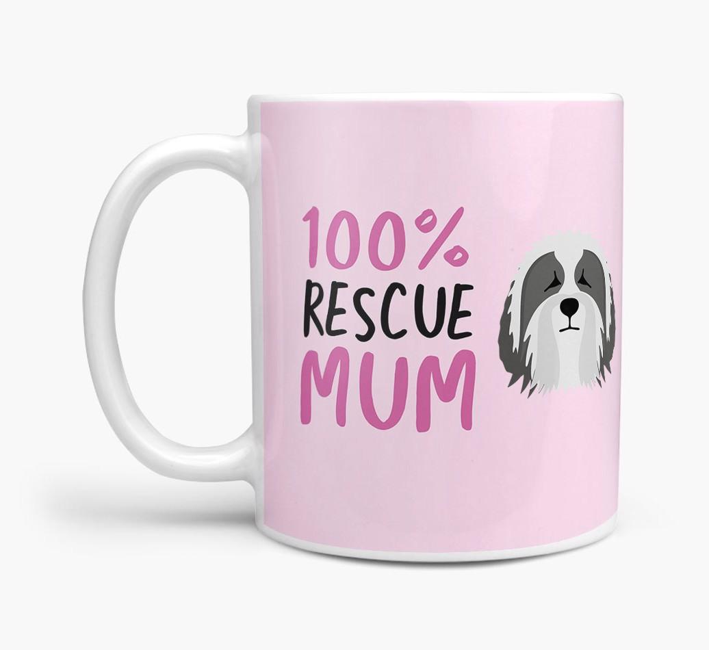 '100% Rescue Mum' - Personalised {breedFullName} Mug