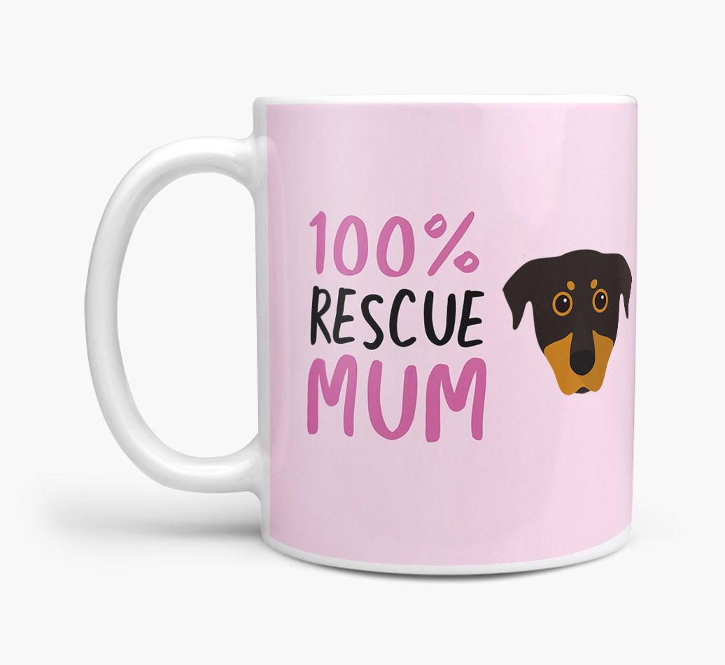 '100% Rescue Mum' - Personalised {breedFullName} Mug