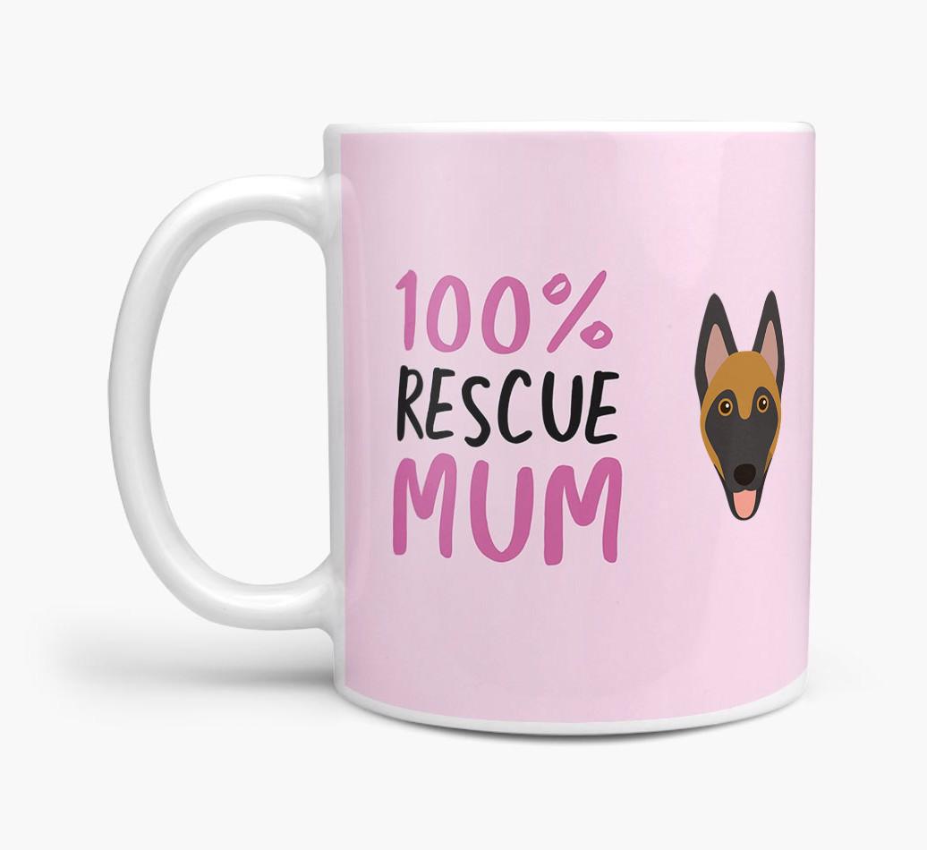 '100% Rescue Mum' - Personalised {breedFullName} Mug