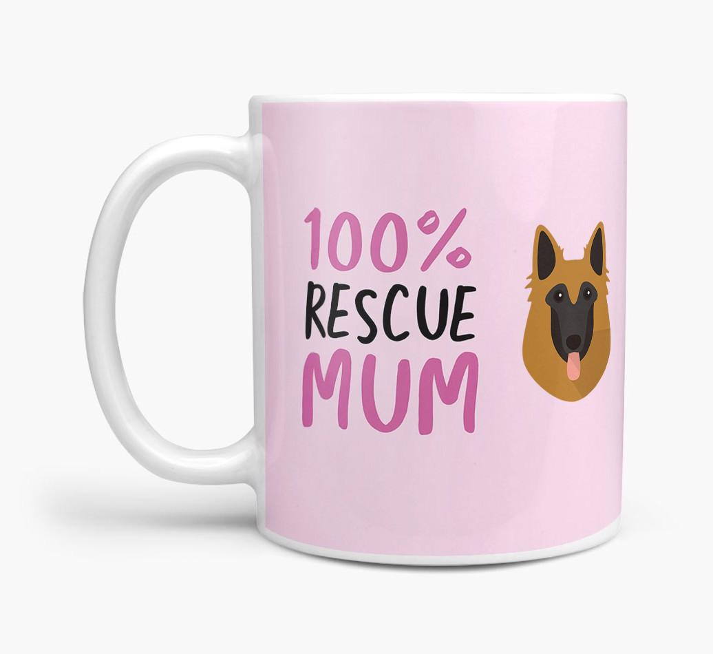 '100% Rescue Mum' - Personalised {breedFullName} Mug