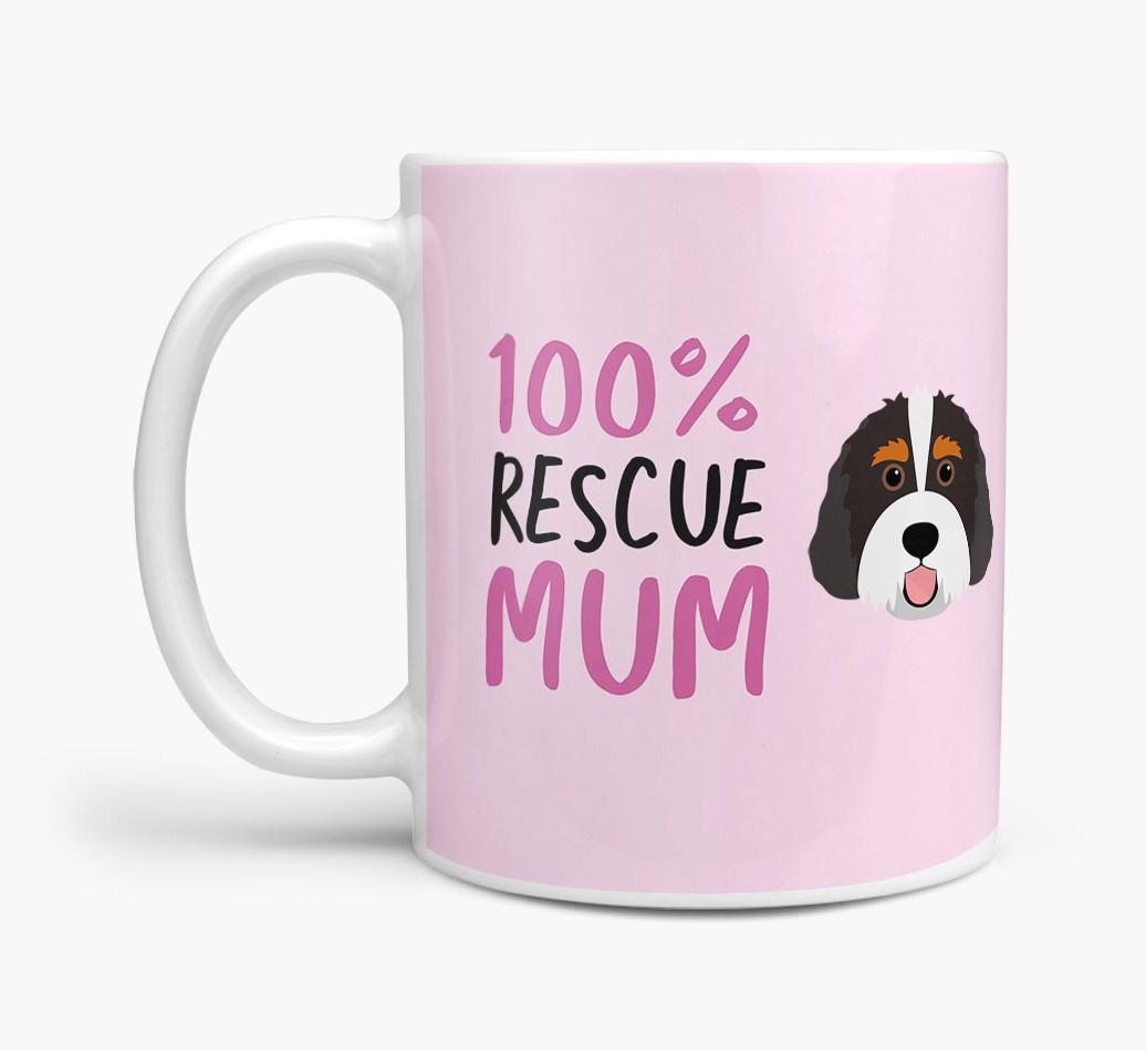 '100% Rescue Mum' - Personalised {breedFullName} Mug