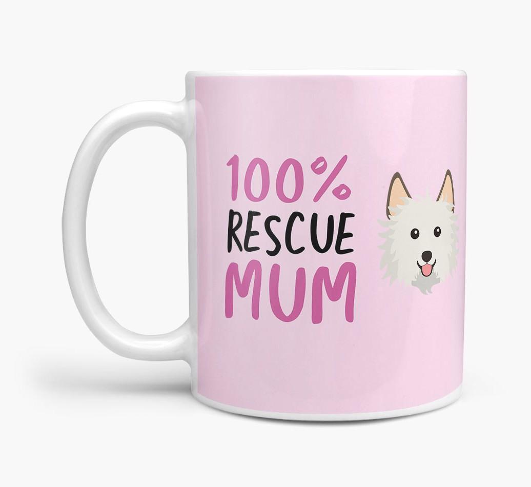 '100% Rescue Mum' - Personalised {breedFullName} Mug