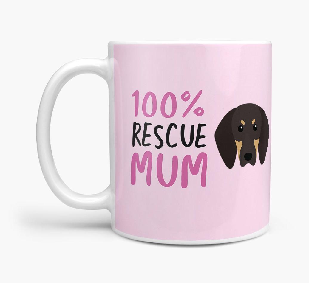 '100% Rescue Mum' - Personalised {breedFullName} Mug