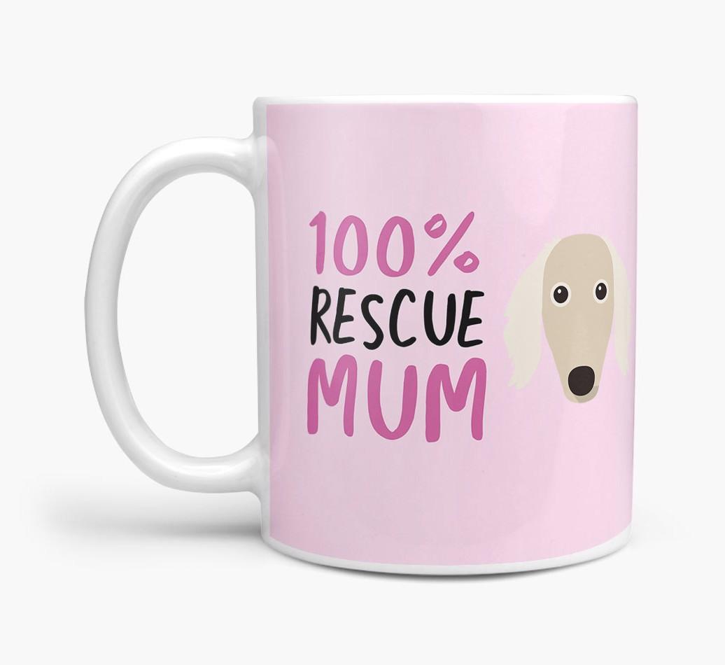 '100% Rescue Mum' - Personalised {breedFullName} Mug