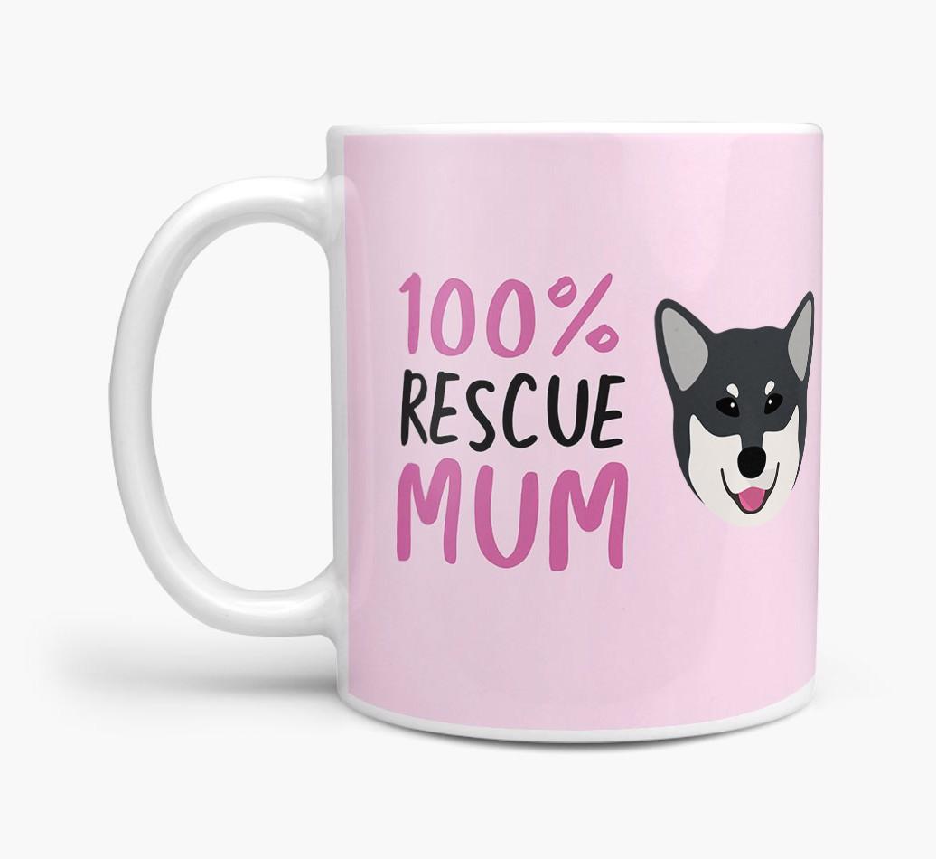 '100% Rescue Mum' - Personalised {breedFullName} Mug