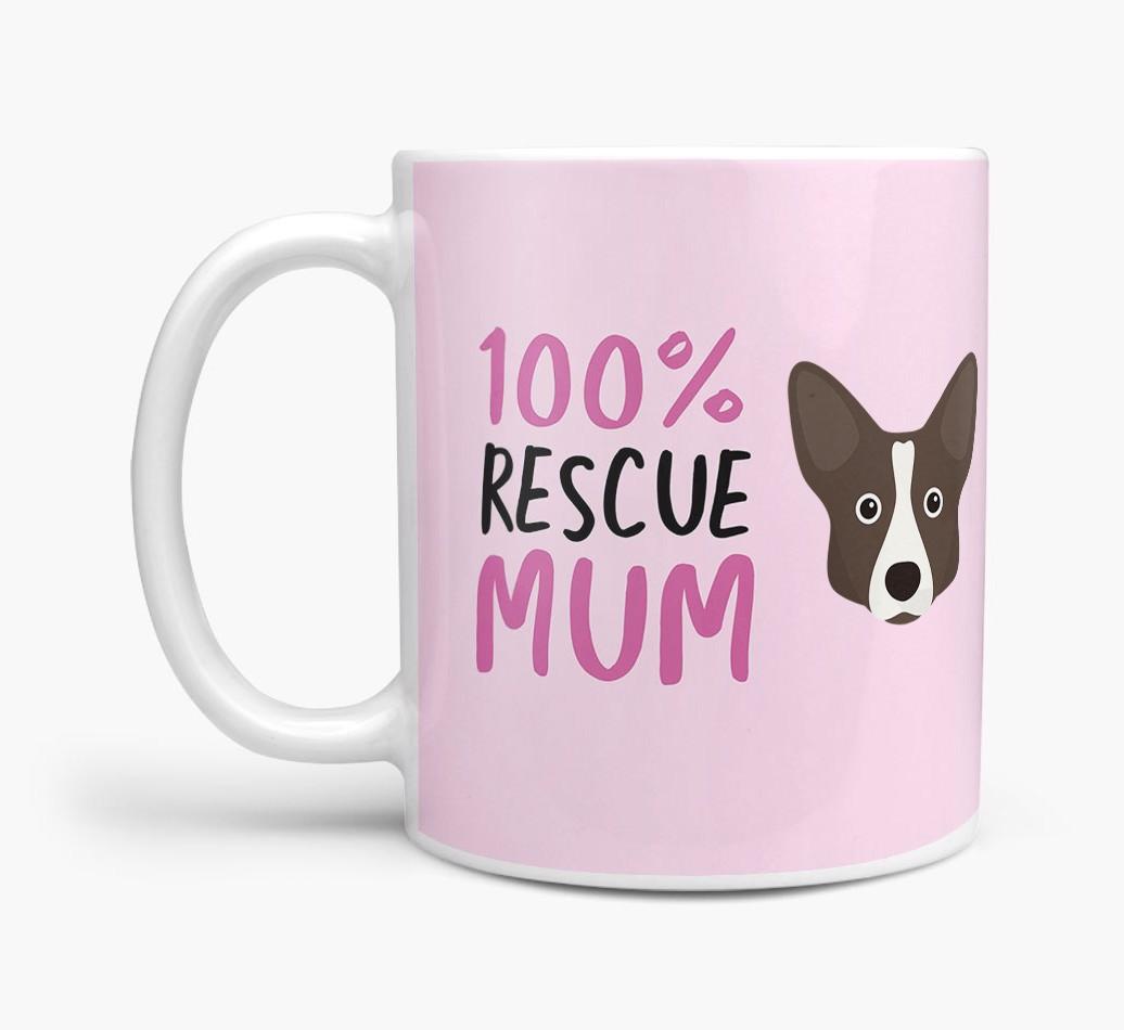 '100% Rescue Mum' - Personalised {breedFullName} Mug