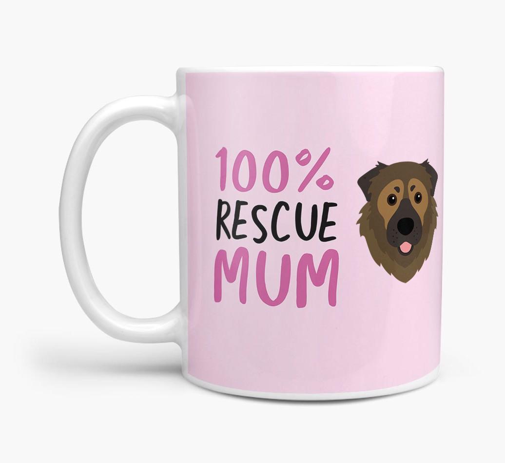 '100% Rescue Mum' - Personalised {breedFullName} Mug