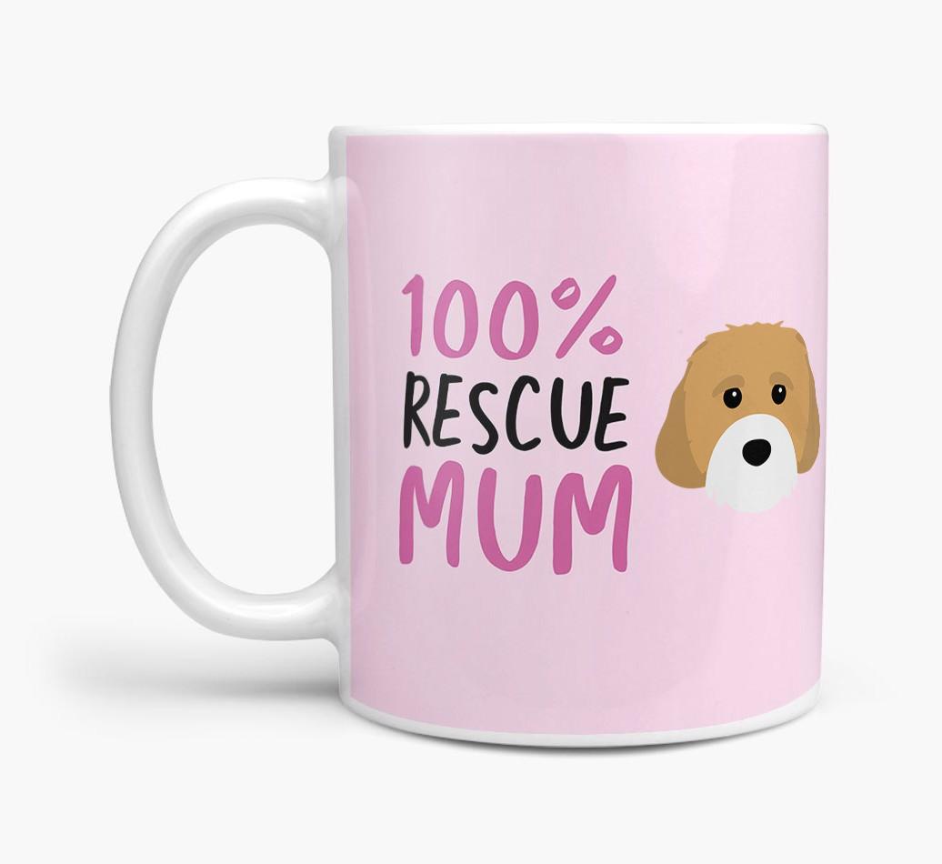 '100% Rescue Mum' - Personalised {breedFullName} Mug