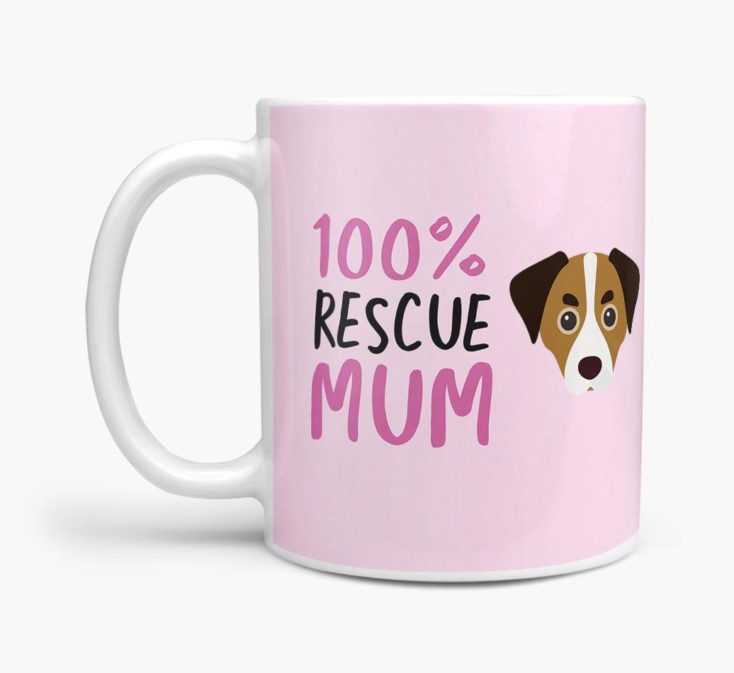 '100% Rescue Mum' - Personalised {breedFullName} Mug