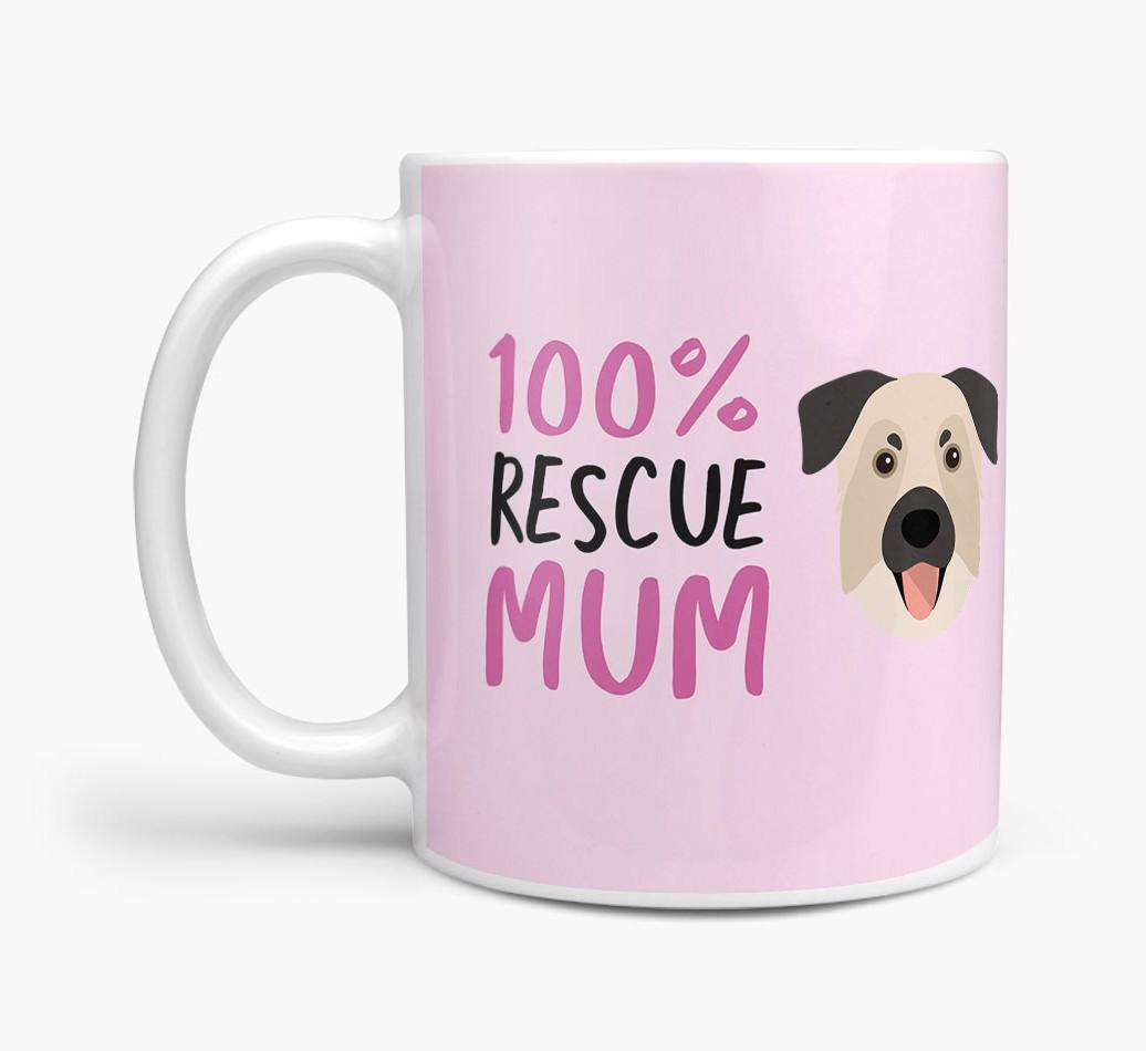 '100% Rescue Mum' - Personalised {breedFullName} Mug