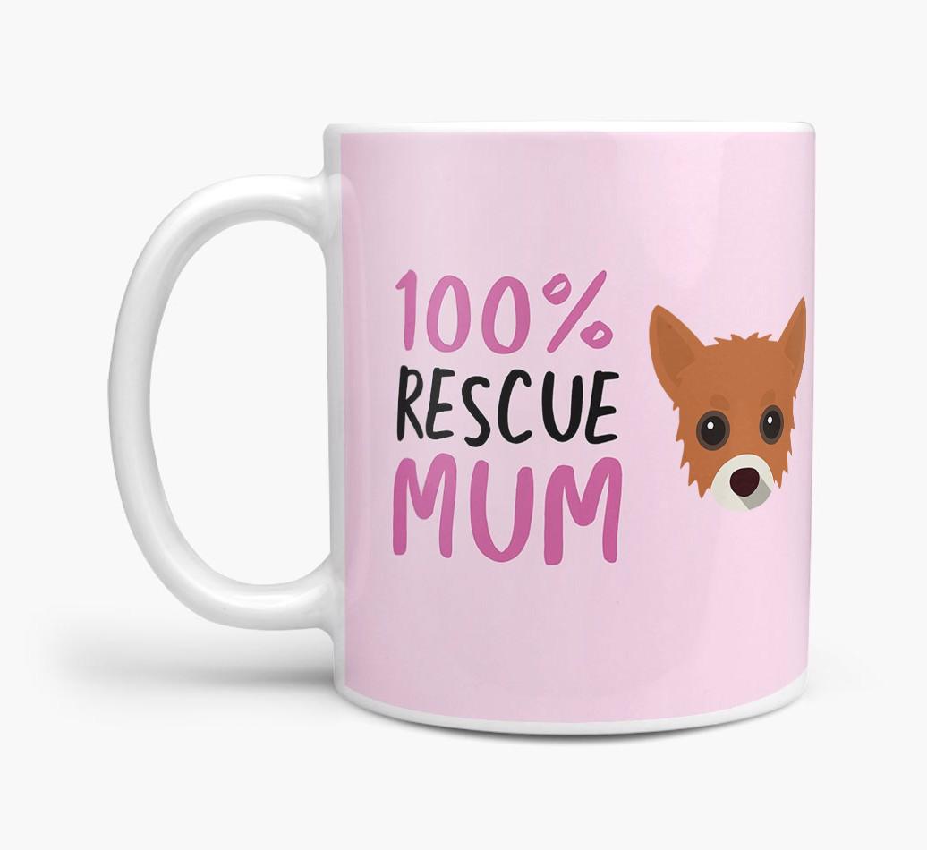 '100% Rescue Mum' - Personalised {breedFullName} Mug