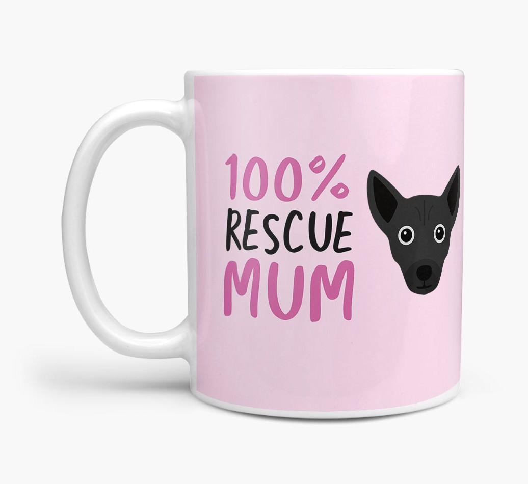 '100% Rescue Mum' - Personalised {breedFullName} Mug