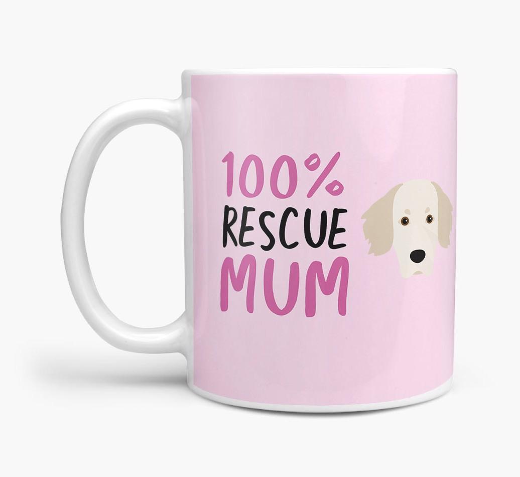 '100% Rescue Mum' - Personalised {breedFullName} Mug