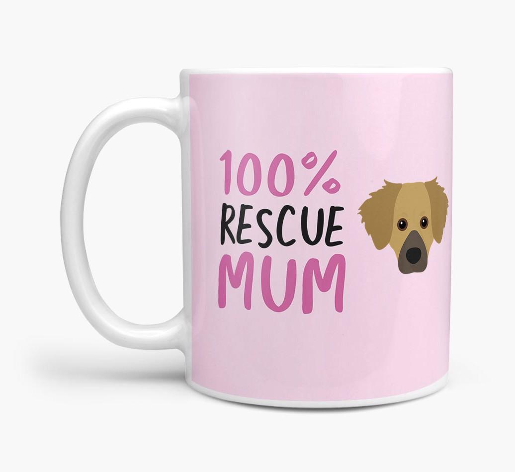 '100% Rescue Mum' - Personalised {breedFullName} Mug