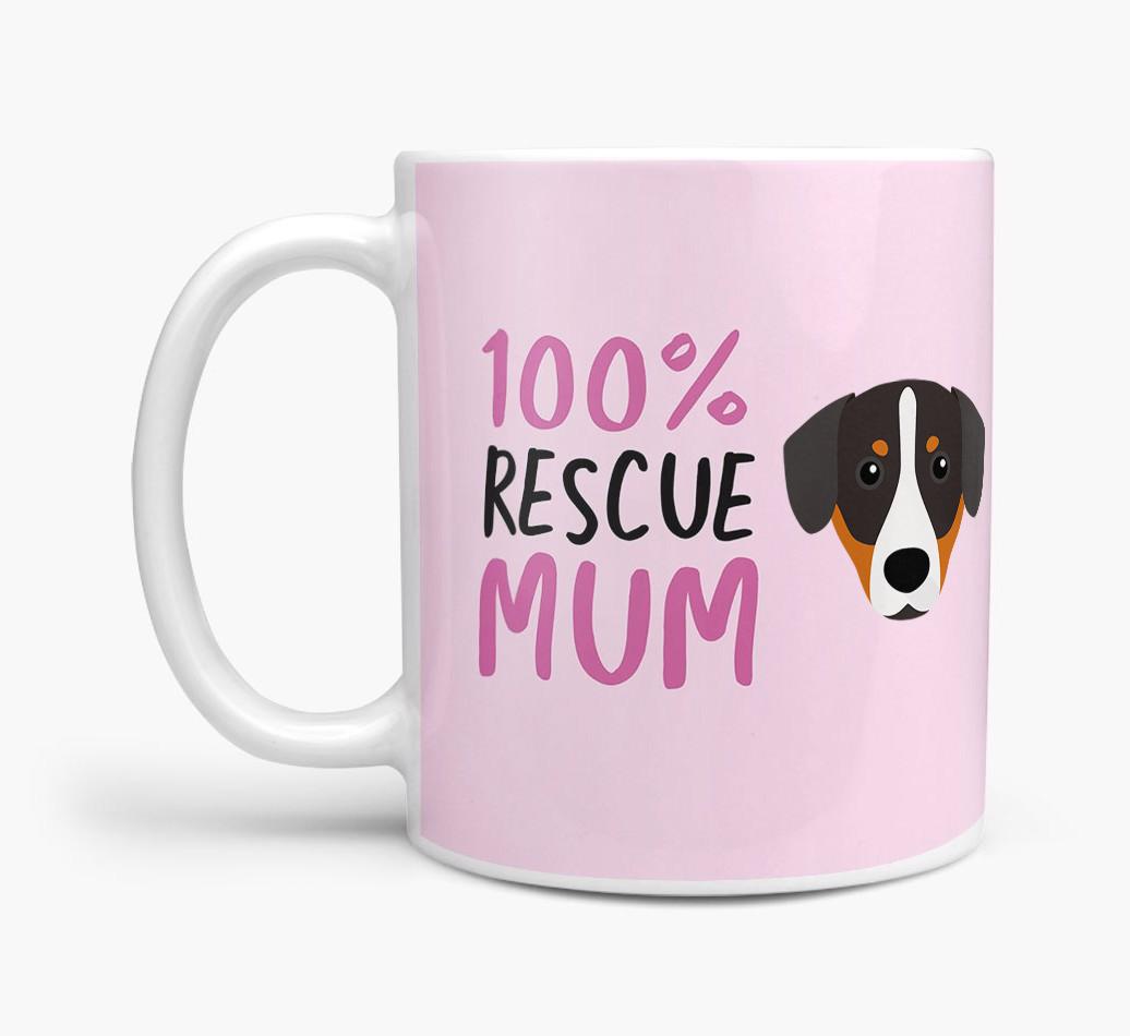 '100% Rescue Mum' - Personalised {breedFullName} Mug