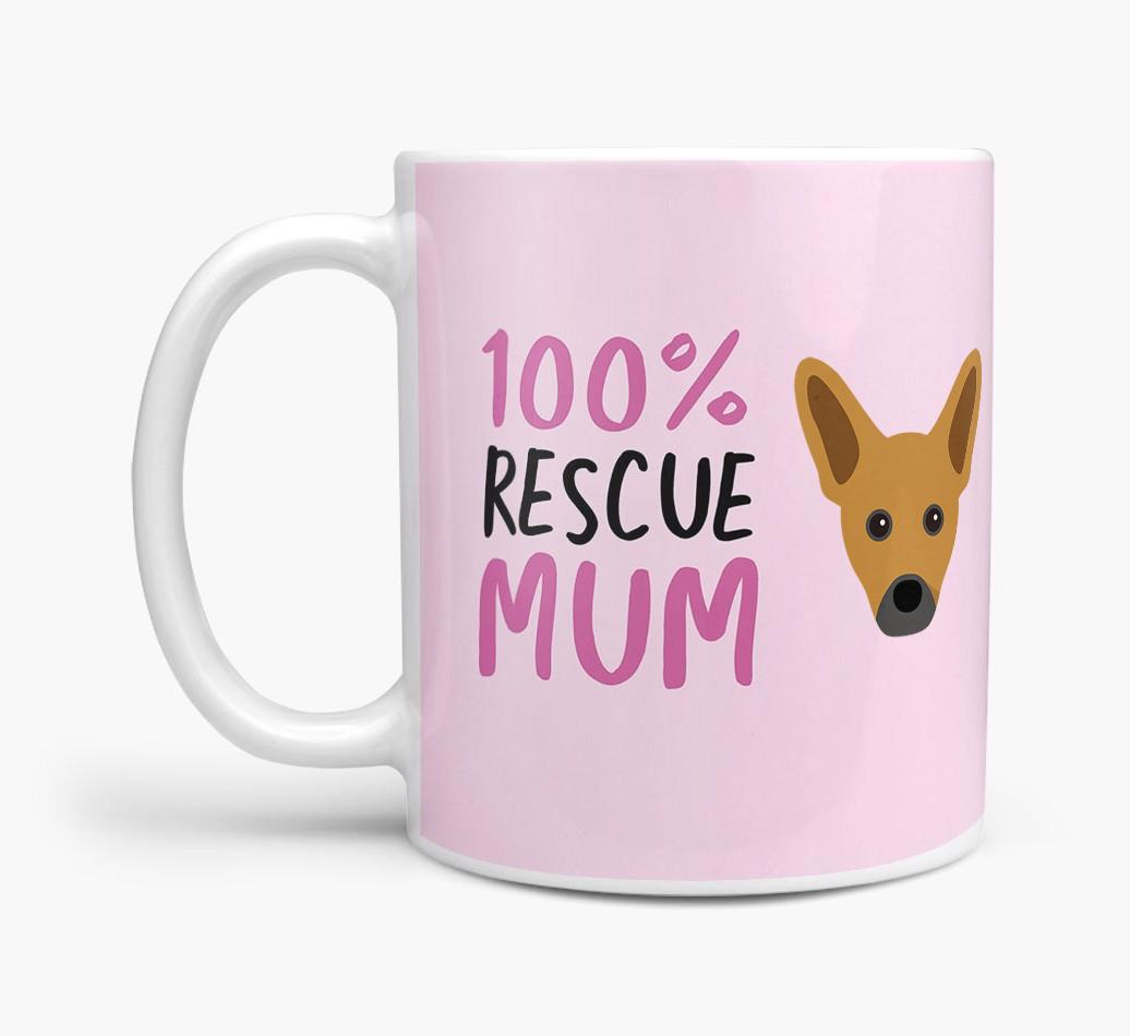 '100% Rescue Mum' - Personalised {breedFullName} Mug