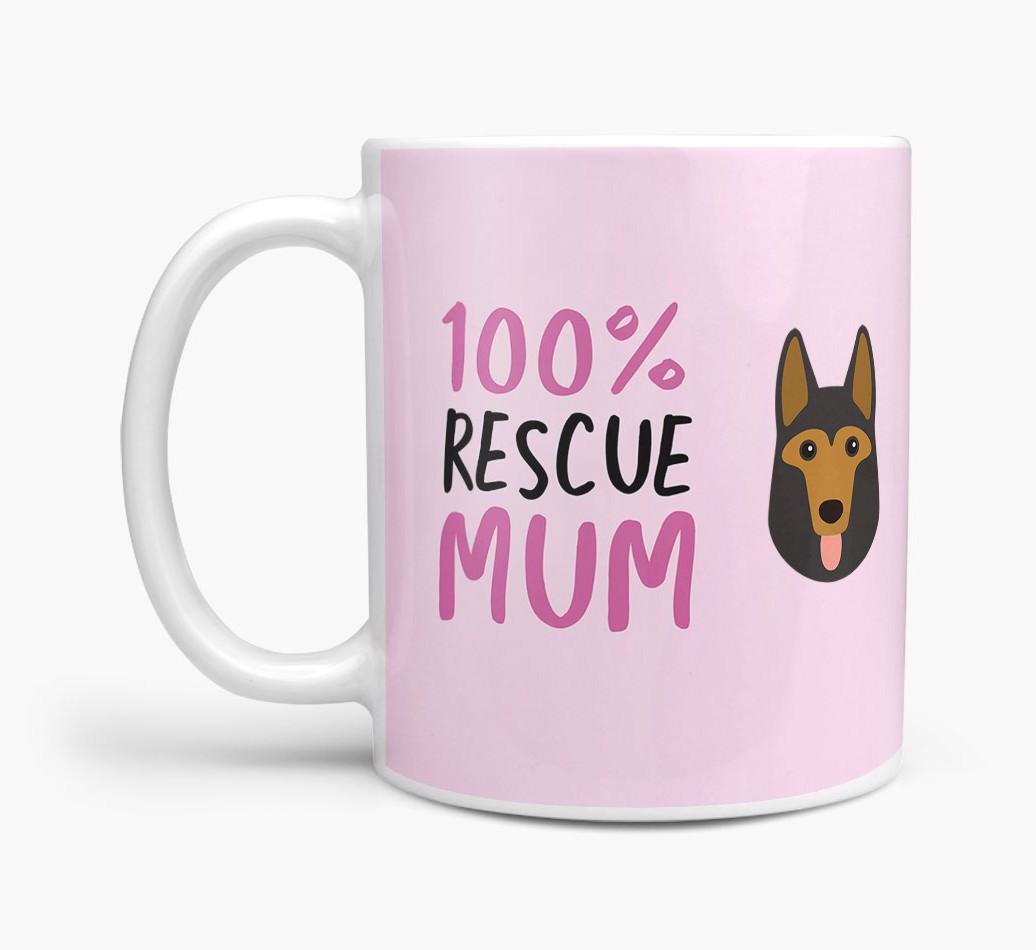 '100% Rescue Mum' - Personalised {breedFullName} Mug
