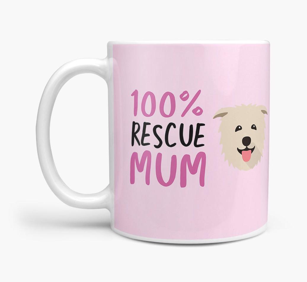 '100% Rescue Mum' - Personalised {breedFullName} Mug