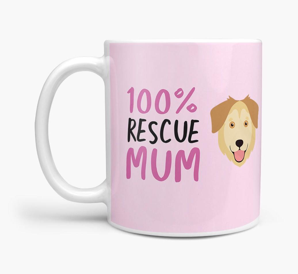 '100% Rescue Mum' - Personalised {breedFullName} Mug