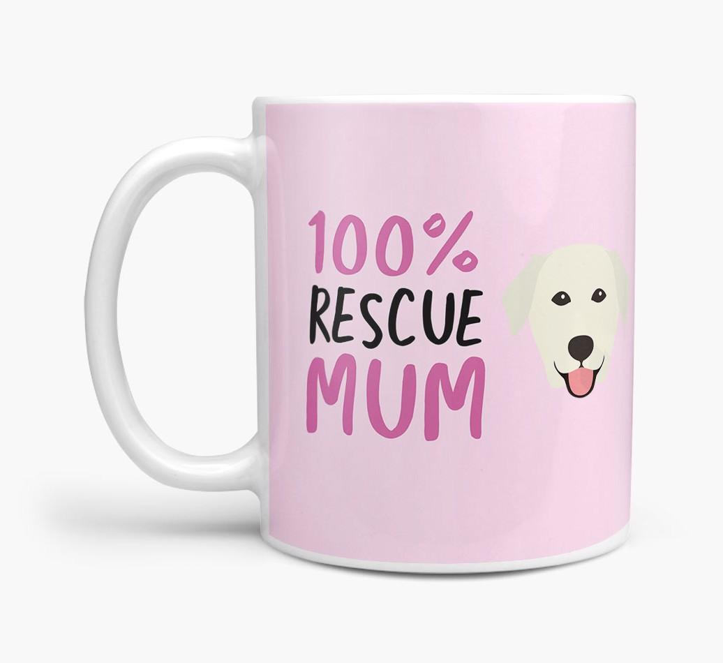 '100% Rescue Mum' - Personalised {breedFullName} Mug