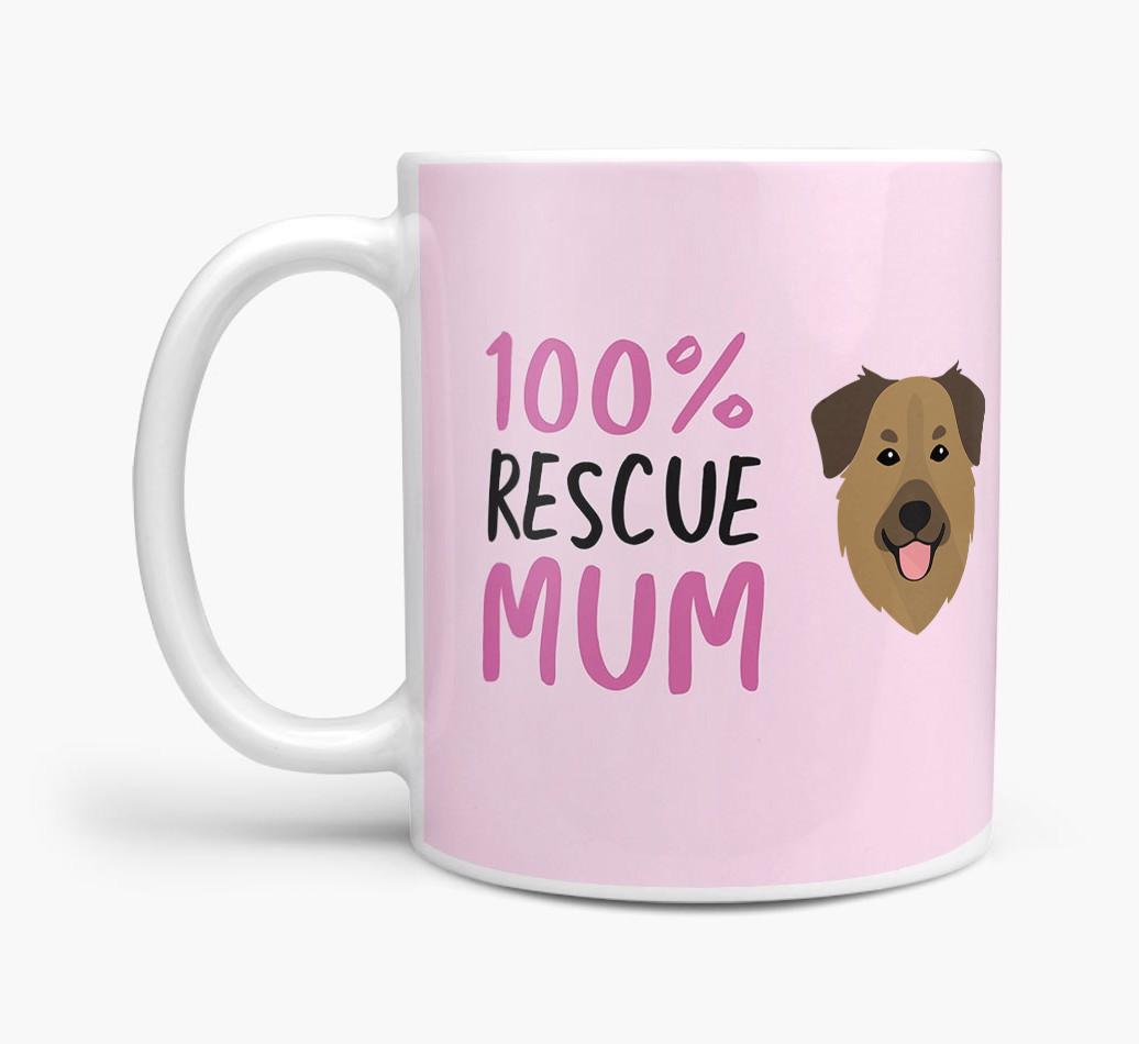'100% Rescue Mum' - Personalised {breedFullName} Mug