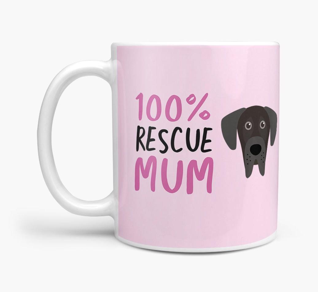 '100% Rescue Mum' - Personalised {breedFullName} Mug
