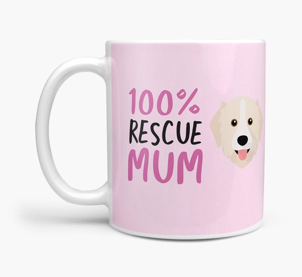 '100% Rescue Mum' - Personalised {breedFullName} Mug