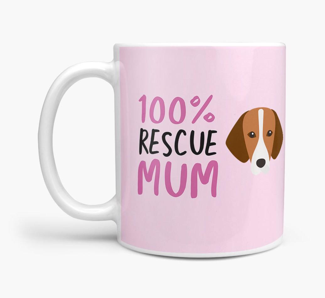 '100% Rescue Mum' - Personalised {breedFullName} Mug