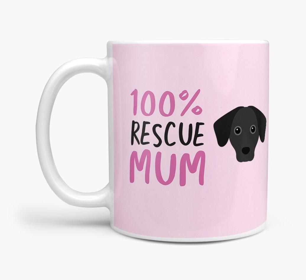 '100% Rescue Mum' - Personalised {breedFullName} Mug
