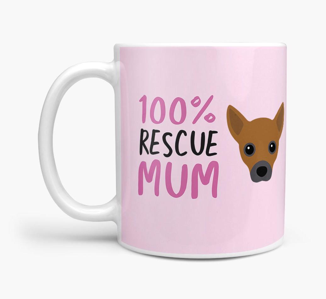 '100% Rescue Mum' - Personalised {breedFullName} Mug
