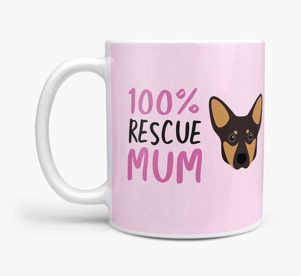 '100% Rescue Mum' - Personalised {breedFullName} Mug