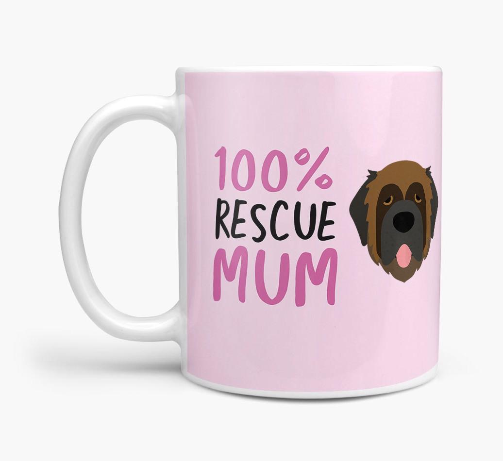 '100% Rescue Mum' - Personalised {breedFullName} Mug
