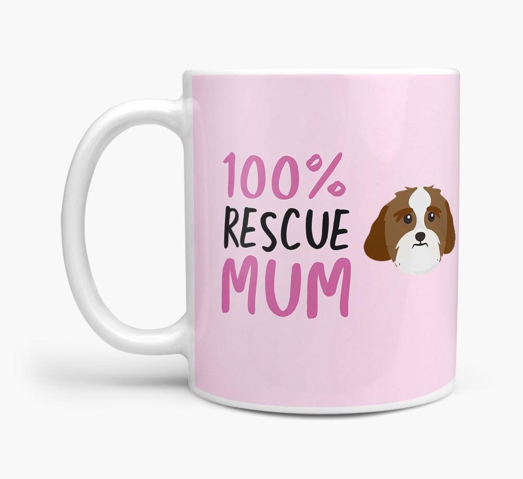 '100% Rescue Mum' - Personalised {breedFullName} Mug