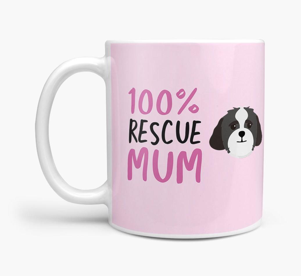 '100% Rescue Mum' - Personalised {breedFullName} Mug