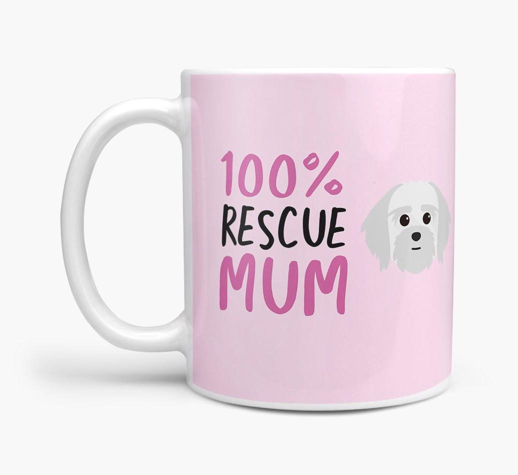 '100% Rescue Mum' - Personalised {breedFullName} Mug