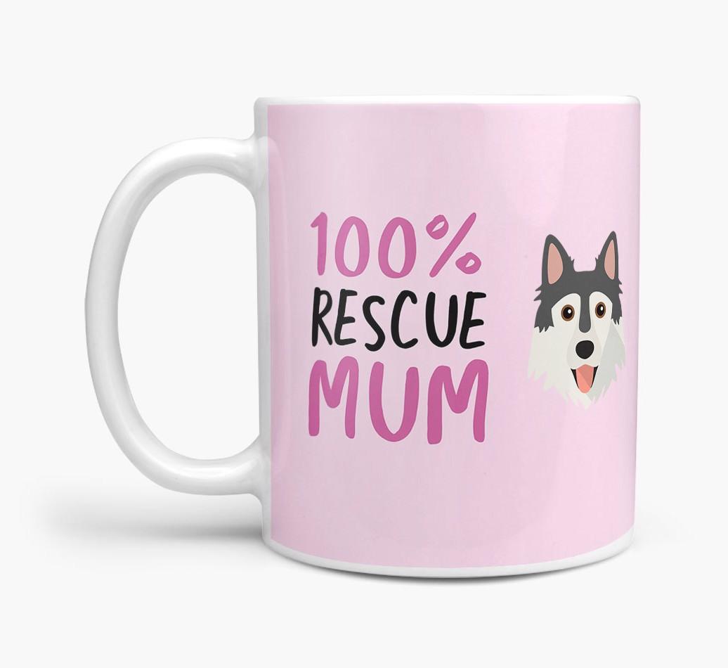 '100% Rescue Mum' - Personalised {breedFullName} Mug