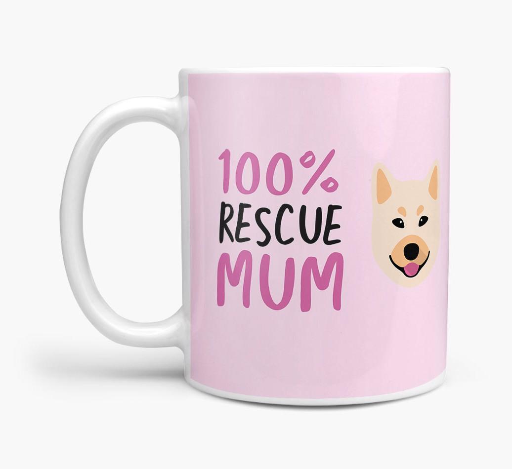'100% Rescue Mum' - Personalised {breedFullName} Mug