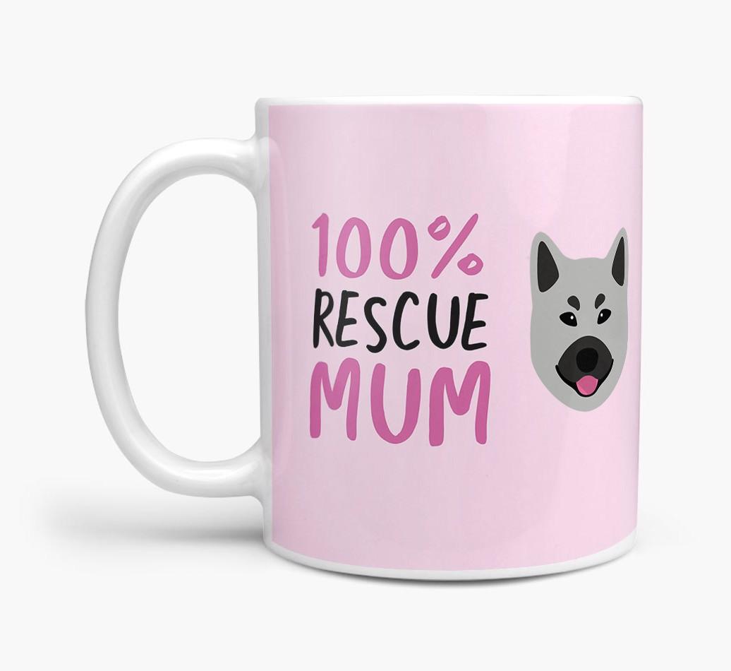 '100% Rescue Mum' - Personalised {breedFullName} Mug