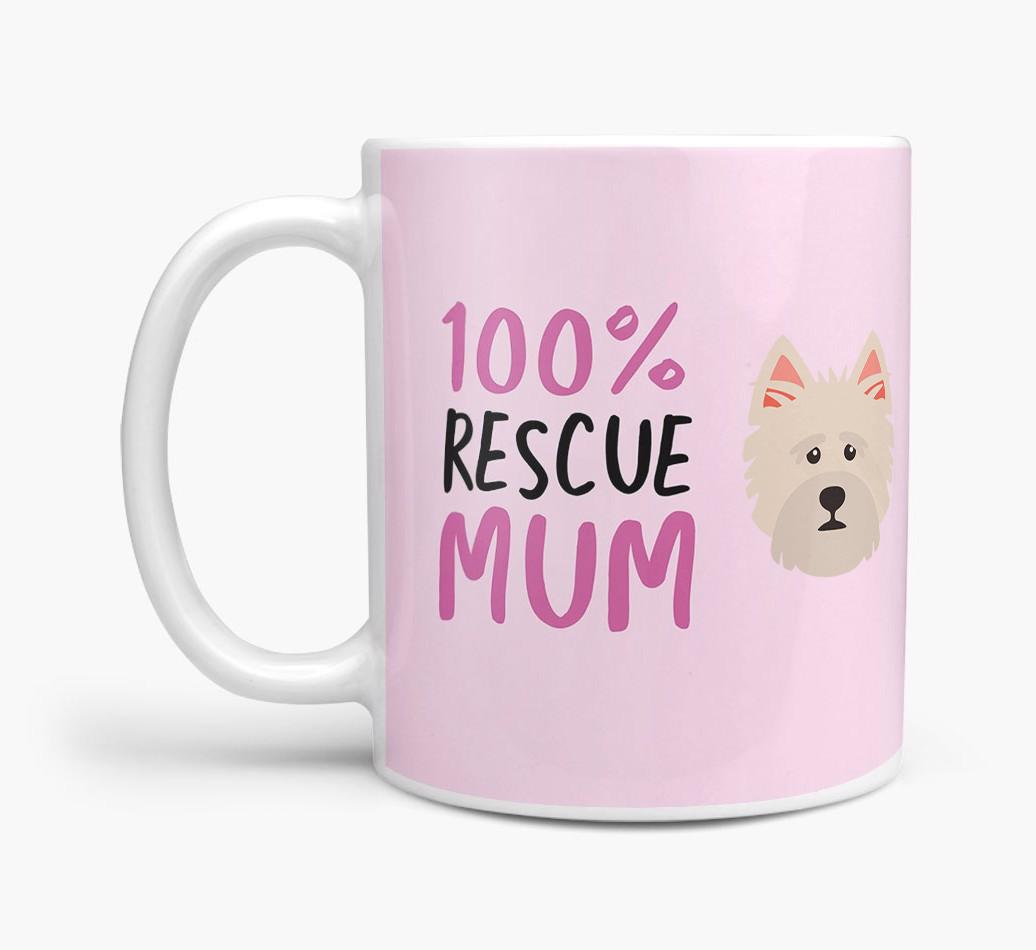 '100% Rescue Mum' - Personalised {breedFullName} Mug