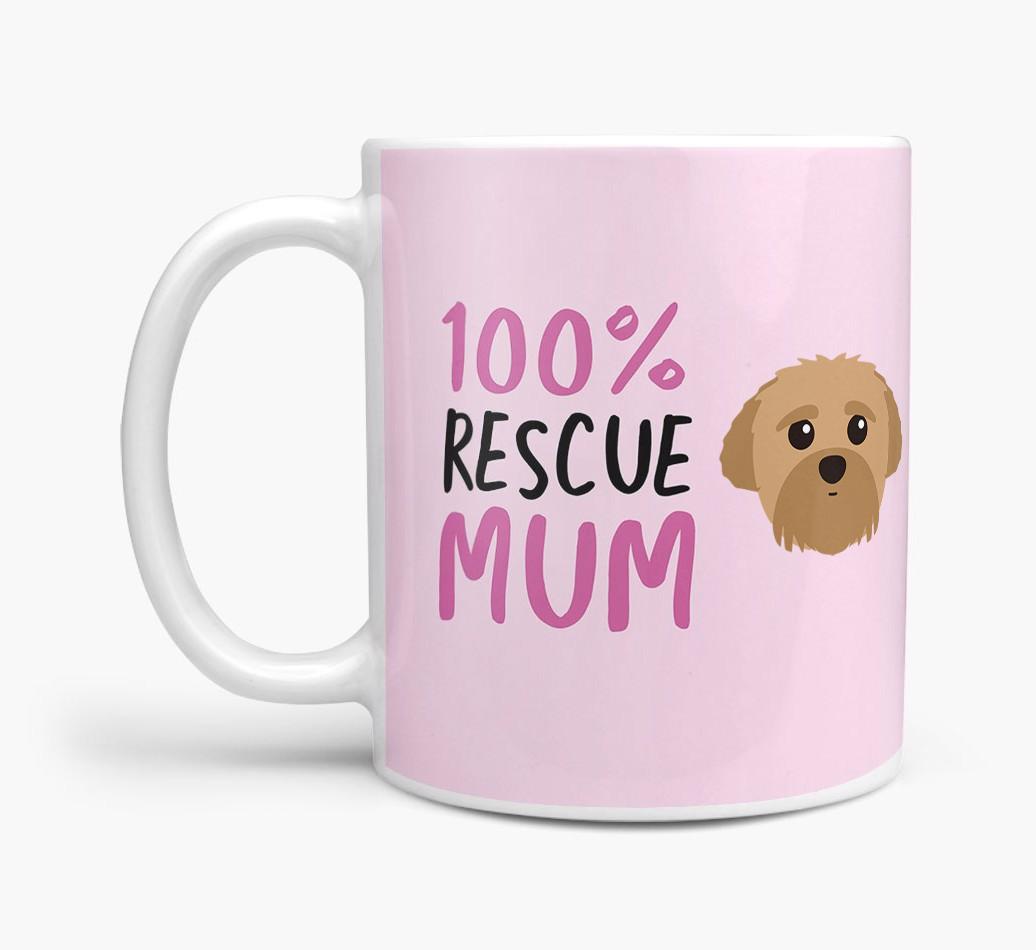 '100% Rescue Mum' - Personalised {breedFullName} Mug
