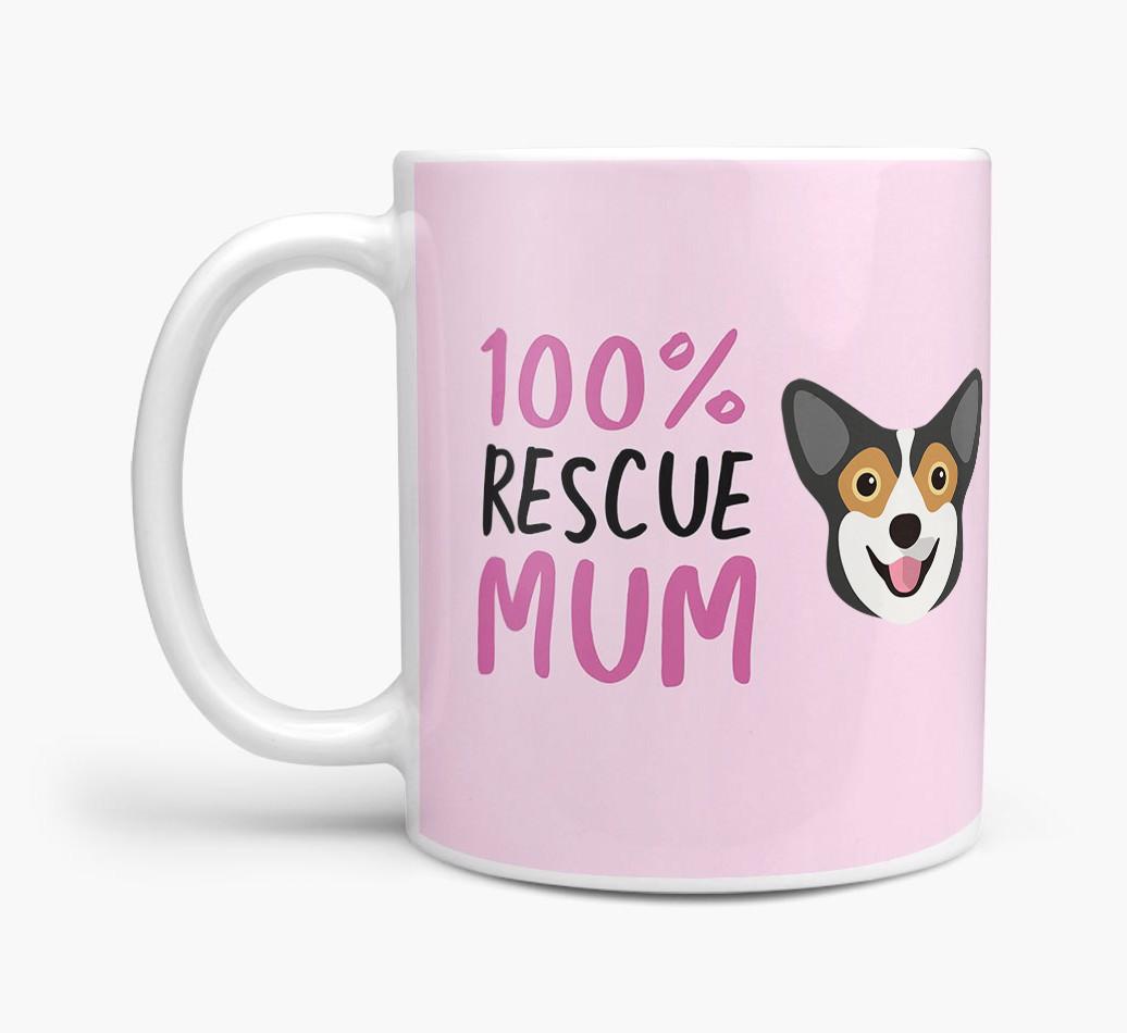 '100% Rescue Mum' - Personalised {breedFullName} Mug