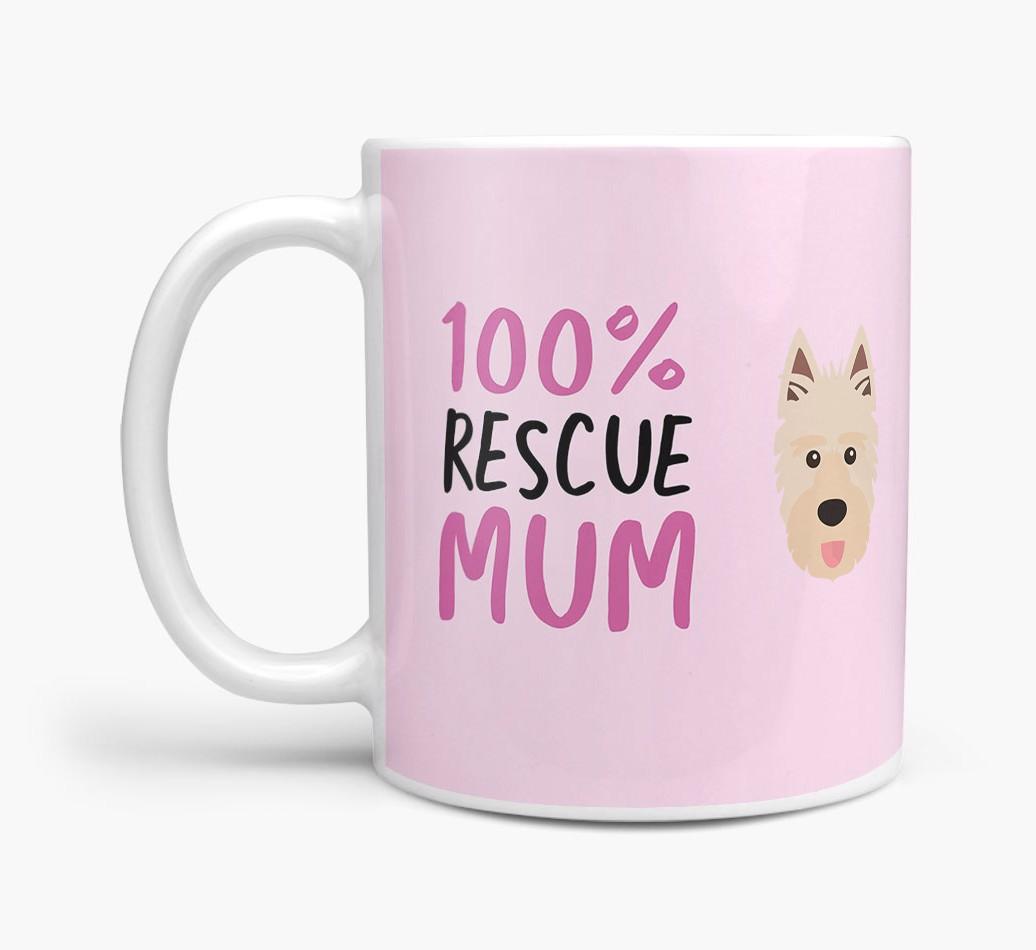 '100% Rescue Mum' - Personalised {breedFullName} Mug